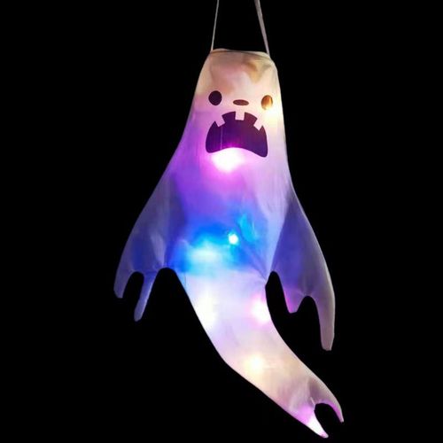 Halloween Hair Dryer Ghost Ghost Festival LED Luminous Ghost Pendant Party Ghost Face Venue Decoration Props