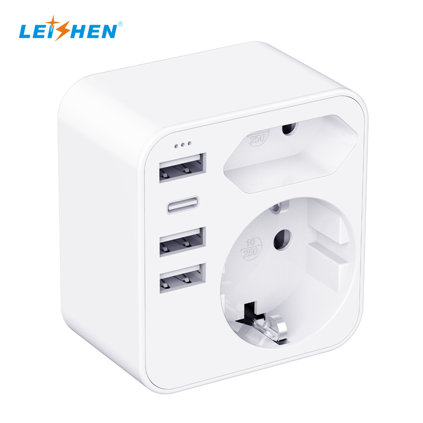 英澳欧美四种插脚可换全球旅行通用欧标rohs认证多合一转换插头