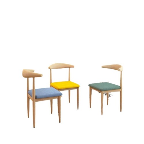 餐椅铁艺牛角椅子靠背现代简约创意凳子家用网红休闲咖啡餐厅桌椅