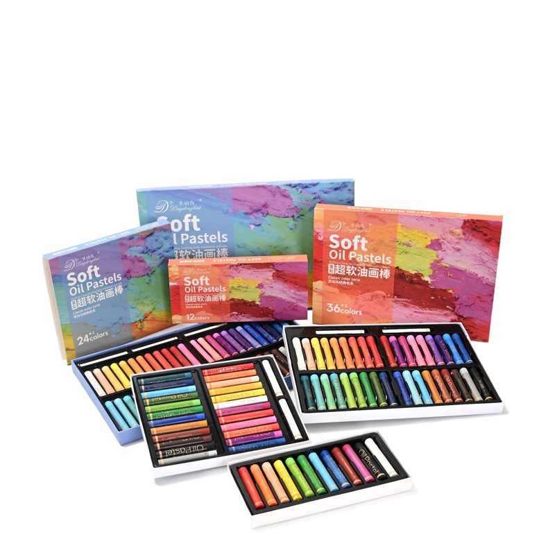 Wipe color thick color oil painting stick painting brush oil crayon 36 color gift box overlapping color studio