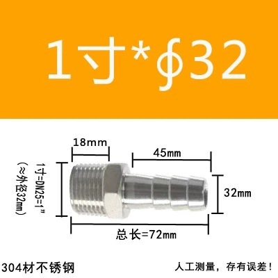 304 ステンレス鋼外径パゴダコネクタ 316 六角革水道管ホース気管外歯おねじグリーンヘッド|undefined