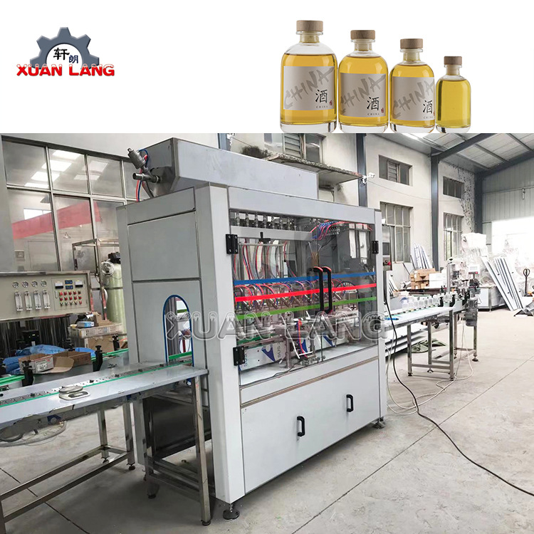 白酒饮料葡萄酒全自动液体灌装机 漱口水药酒果酒定量灌装生活线