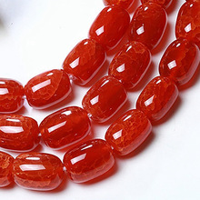 爆花红龙纹桶珠冰花龙纹红玛瑙顶珠腰珠金刚星月菩提配珠鼓珠批发