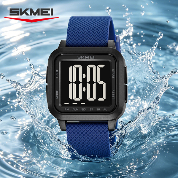 Square universal waterproof digital watch