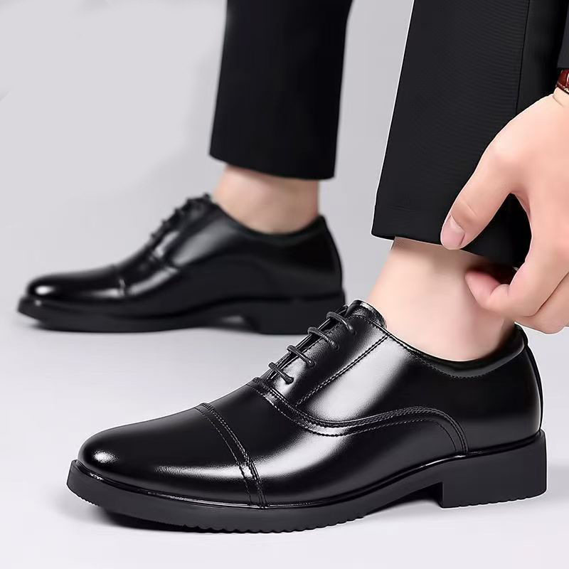 Giày da nam đế mềm kiểu ba mảnh cao cấp dễ phối đồ — Dây buộc WZ33, WZ55 giày lười