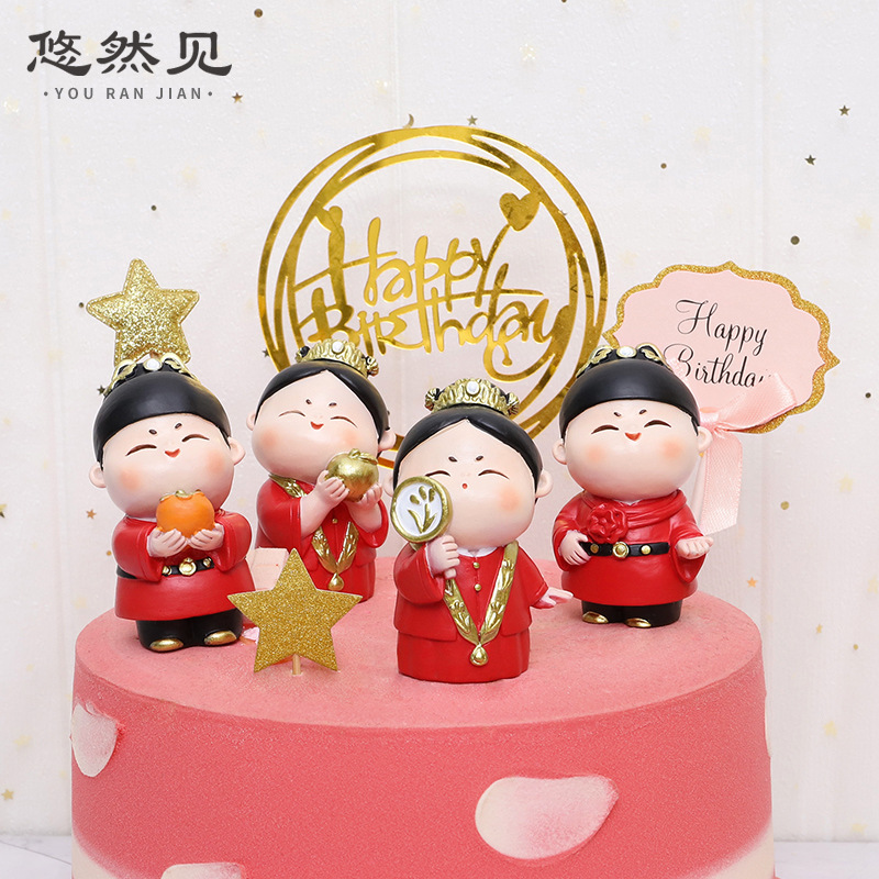 新中式婚禮過年喜慶祝福佳偶天成家居客廳臥室桌面裝飾結婚小擺件