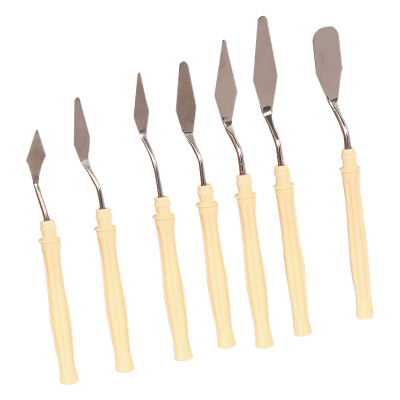 Художественный скребок Акриловая гуашь Пигментный скребок Пластиковый скребок для живописи из цельного дерева Костюм Скребок для масляной живописи
