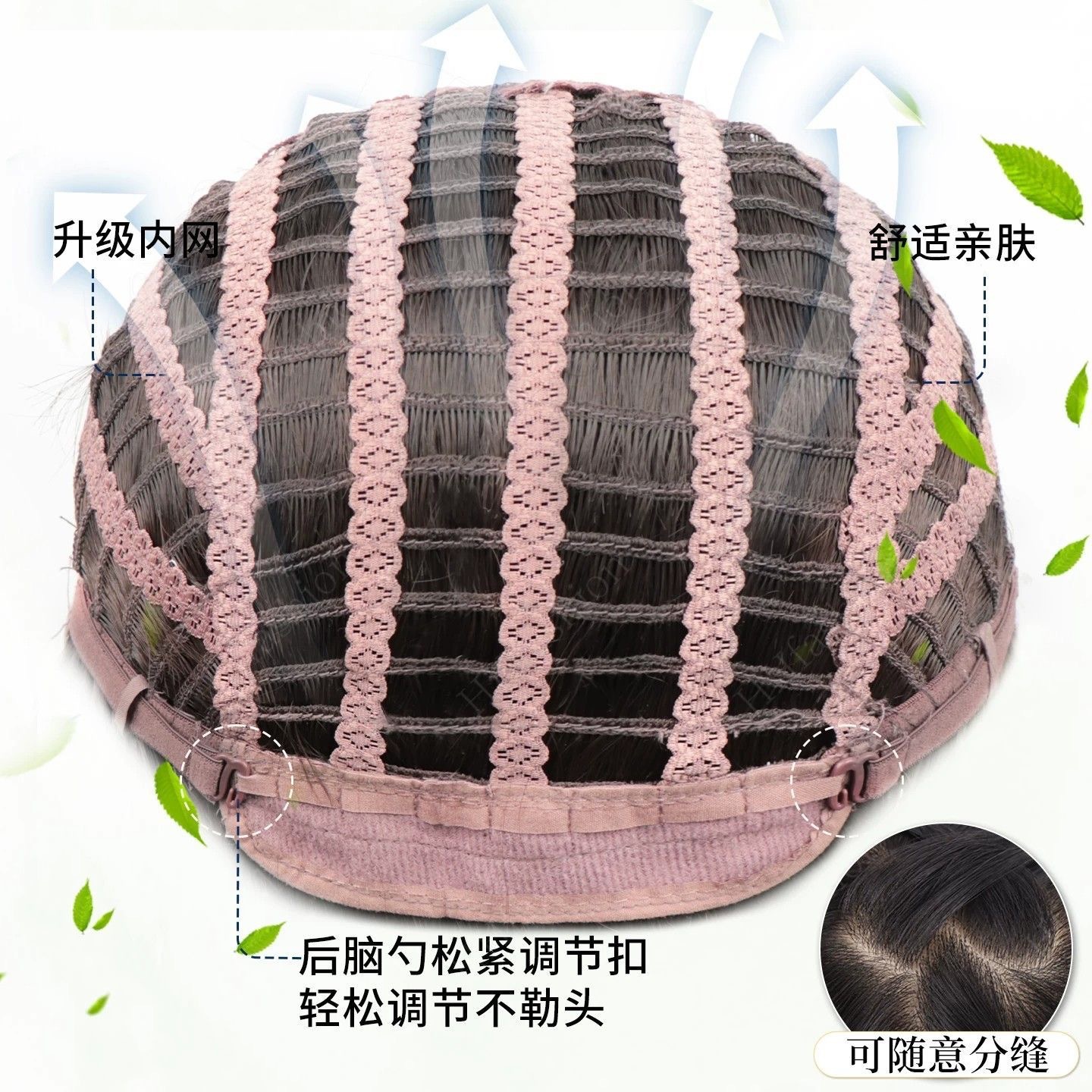 Parrucca elegante a testa piena in stile coreano per donna con cuoio capelluto naturale e onde voluminose