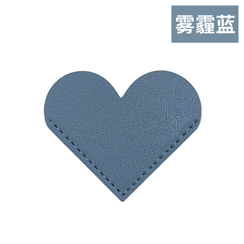 Cross-border en stock personalizable LOGO de cuero en forma de corazón marcador pegatinas amor marcador de cuero pu marcador pequeño lote al por mayor