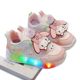 Girls' Kuromi Light Shoes Thick Sole Leather 2025 Spring New Button Shoes Non-slip Casual Shoes Running Shoes Trendy