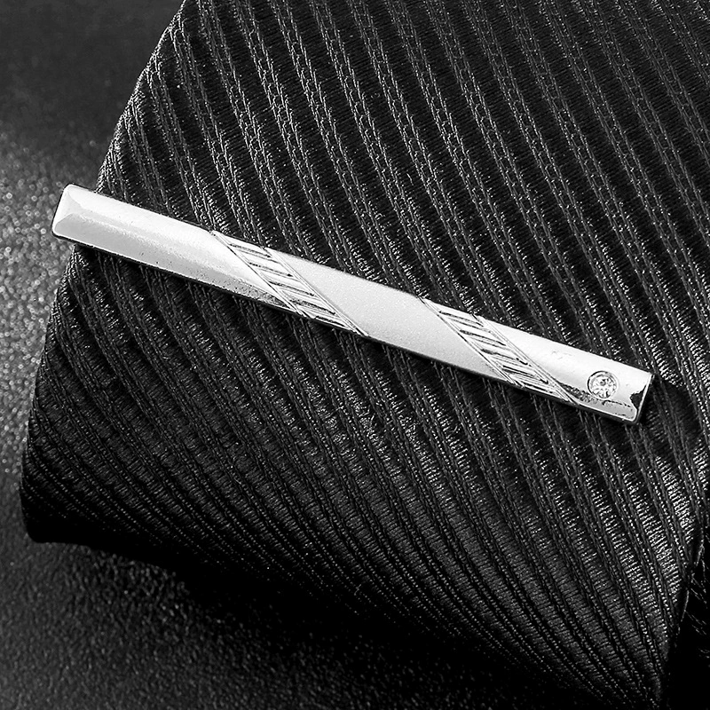 Metal tie, matte suit, simple and elegant design, (Cross-border trading)