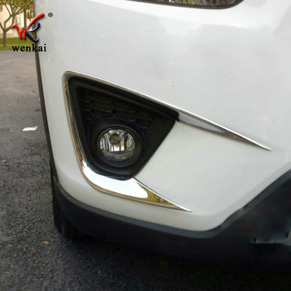 Подходит для Mazda CX-5, гальваническое покрытие, специальная модифицированная рамка передней противотуманной фары, передняя противотуманная фара, большая крышка передней противотуманной фары, передняя противотуманная фара