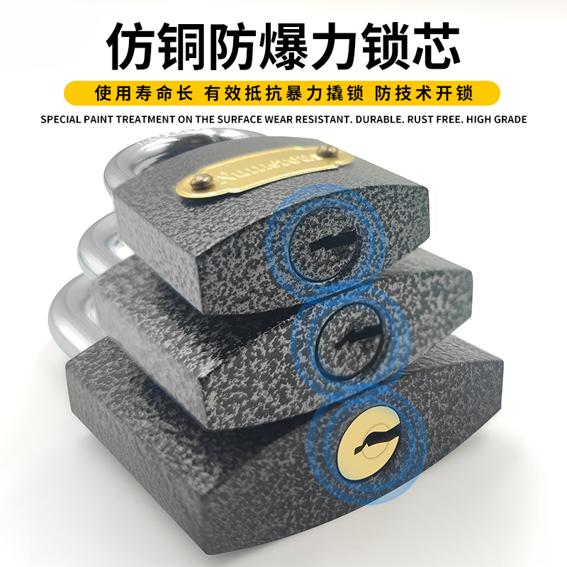 Candado original para seguridad de puertas, llave universal, cerradura impermeable y resistente al óxido de 50 mm, cerradura universal, cerradura pequeña, cerradura de apertura simple para puerta principal.