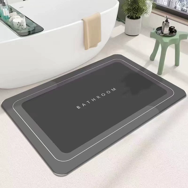 Temu этикетки для волос простой диатомовый грязевой коврик для ванной комнаты противоскользящие коврики для кухни