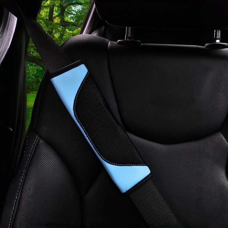 Transparent Leather Seat Belt Shoulder Pads Seat Belt Decompression Comfortable Car Supplies