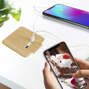 20W Dual USB Mobile Phone Fast Charging Output Tea Table Desktop Furniture Embedded Wireless Charger Wireless Fast Charging