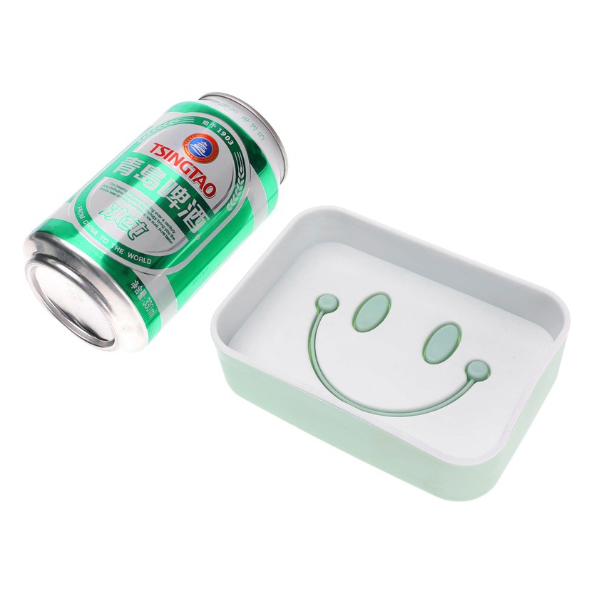 Caja de jabón creativa Smiley caja de jabón de una sola capa Estilo nórdico Baño de doble capa caja de jabón de drenaje bandeja de jabón de color caramelo