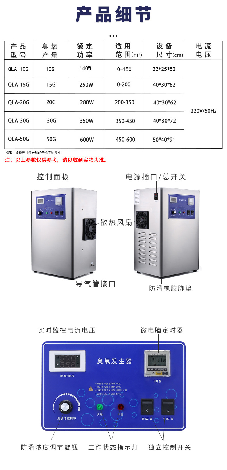 移动式臭氧发生器细节展示