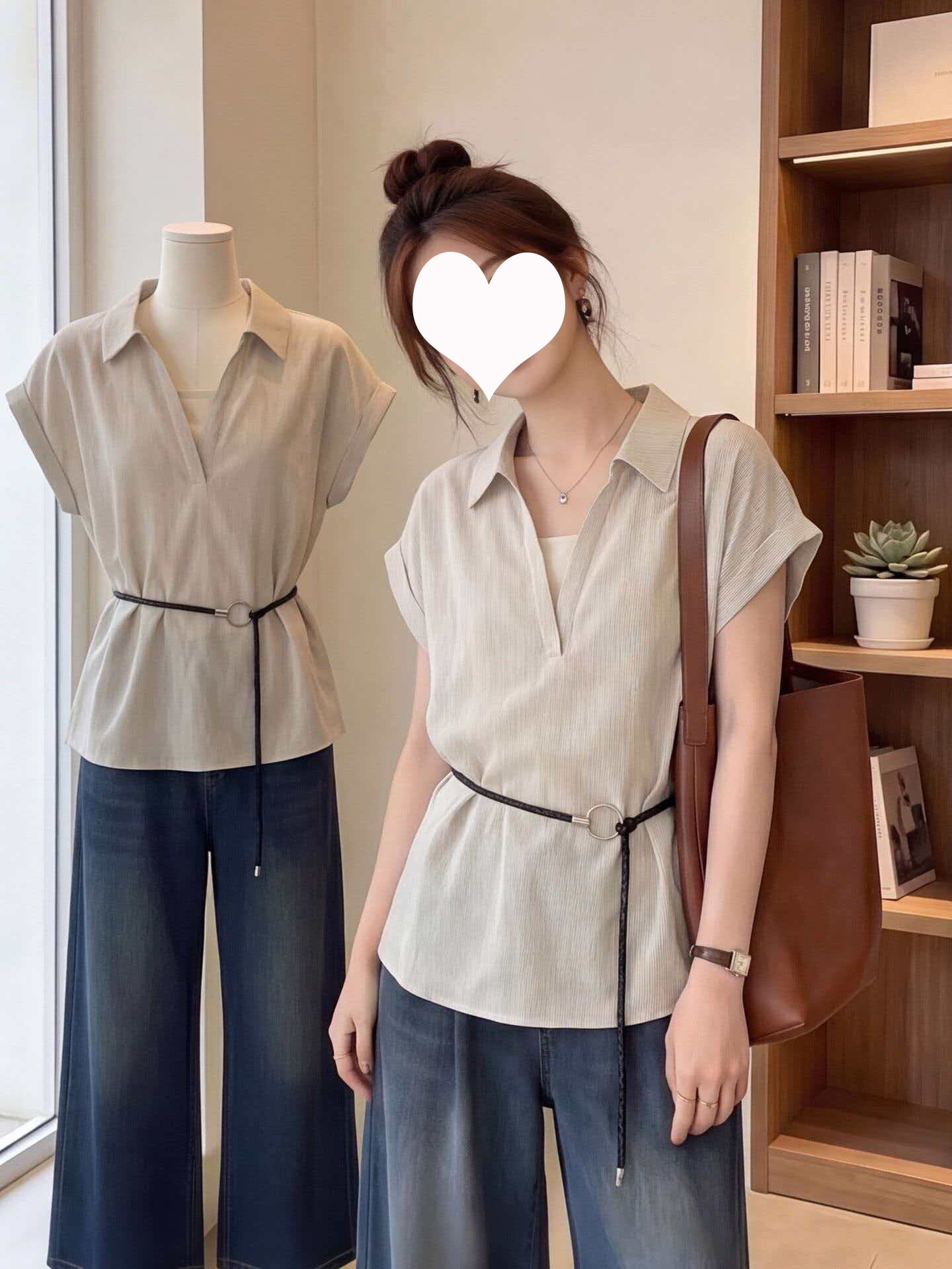 Apricot design shirt