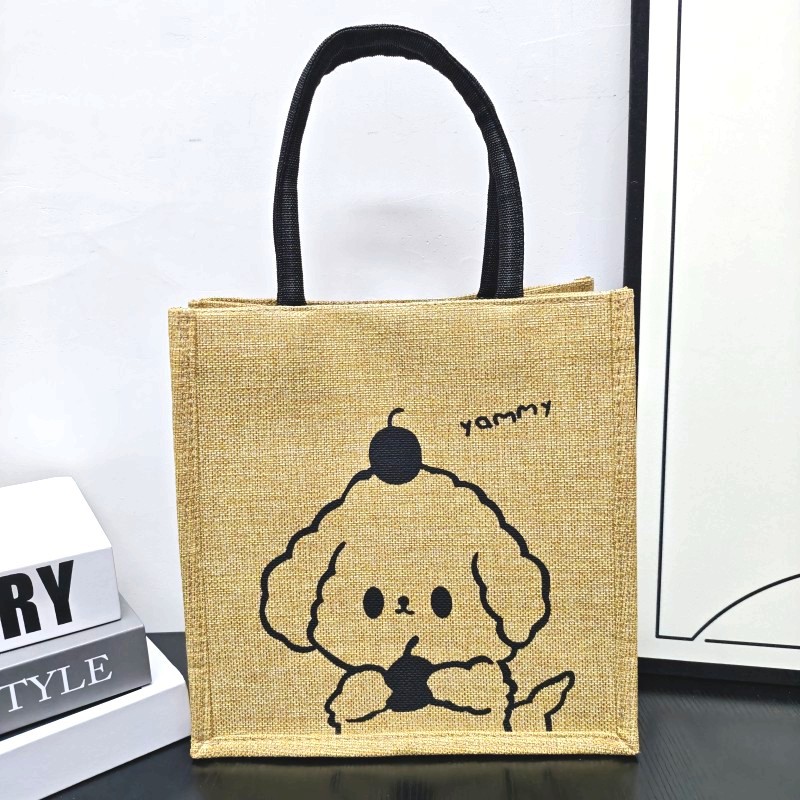 Handbag for Women, Large Capacity Lunch Bag, Cartoon Print, Student Handbag, Tutoring Bag, Shopping Bag, Souvenir Handbag