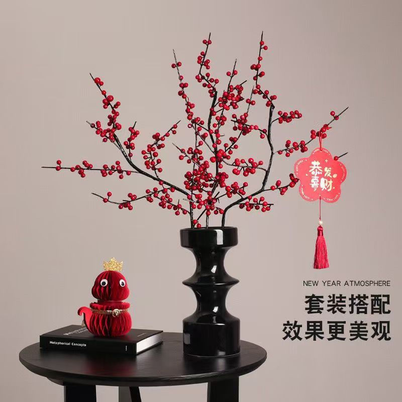 Vaso de vidrio simple de alto valor facial para el hogar de los huéspedes del restaurante de flores decorativas de alto nivel de decoración ornamentos inswind