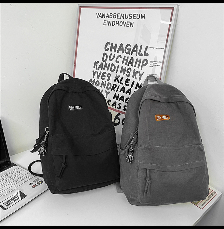 Rucksack Herren Universität Student Leinen Rucksack ins japanischer Stil einfach große Kapazität Reiserucksack Gymnasium Mittelschule Schüler Rucksack