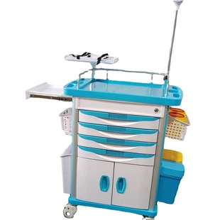 Heighten four drawers under the large cabinet door double door rescue vehicle abs multifunctional emergency vehicle with infusion stand medical treatment