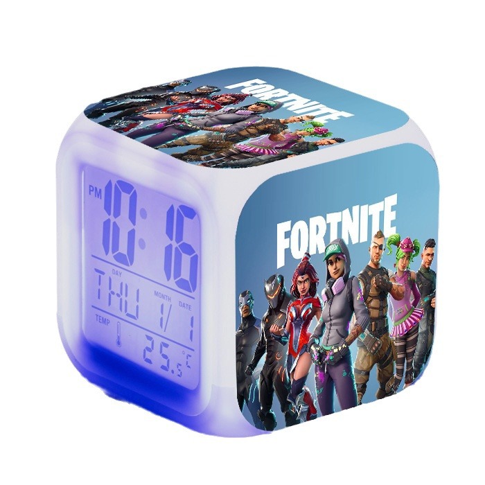Reloj Despertador Infantil Cuadrado con Cambio de Color