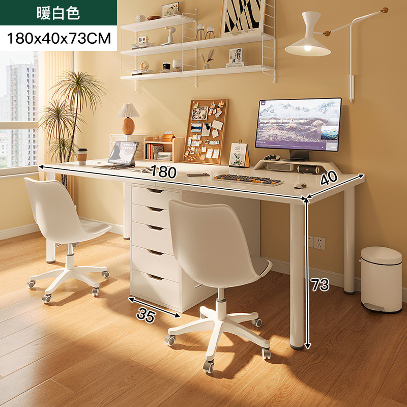 Escritorio doble, hogar, lujo ligero, escritorio de computadora moderno, escritorio, dormitorio, escritorio de aprendizaje simple, escritorio de escritura, banco de trabajo