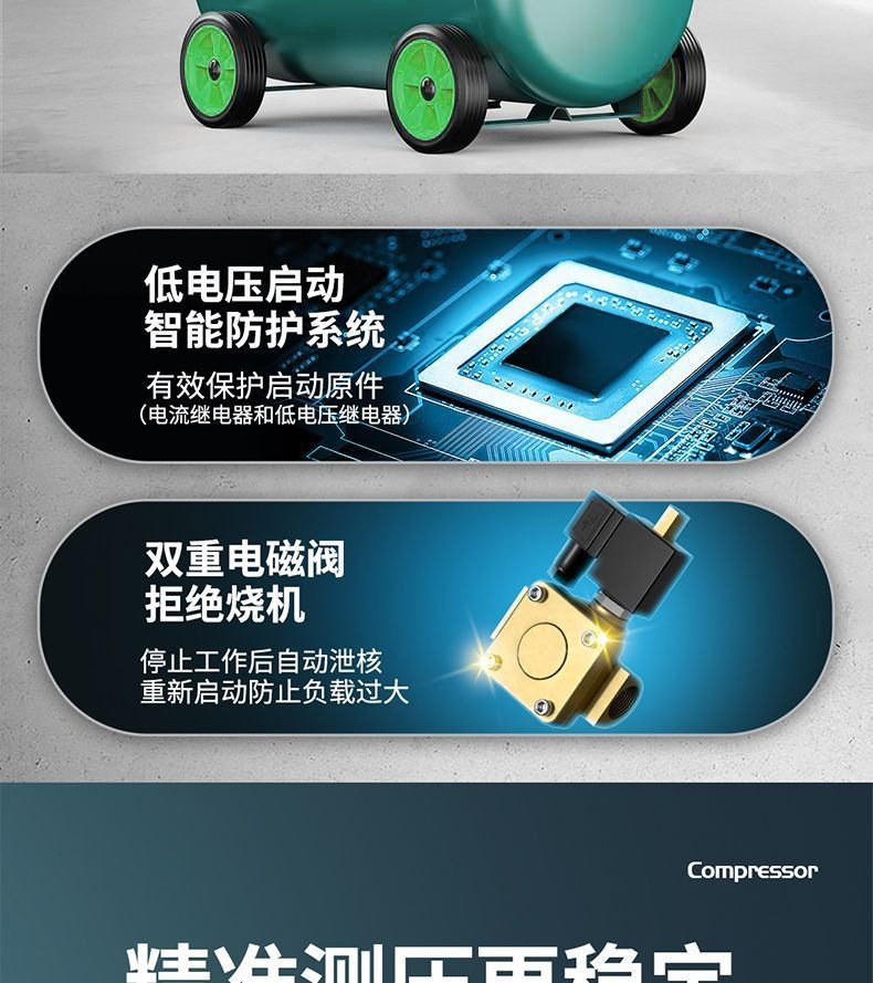 Dayi small air compressor 220v oil-free silent air pump ultra-quiet air compressor