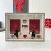 Light Gray [Marriage Certificate Storage Frame] Kiss Minnie and Mickey