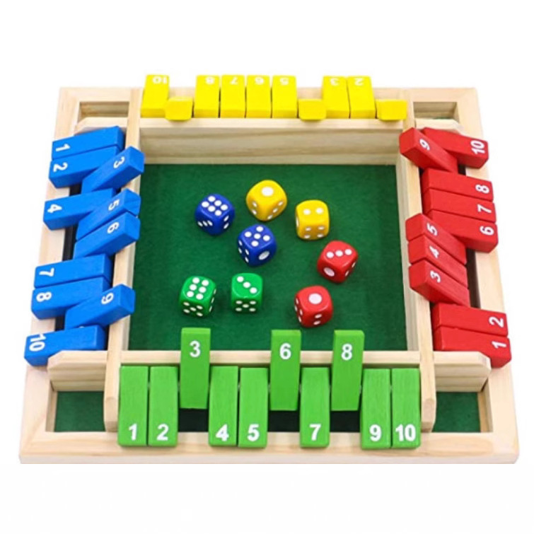 Juegos de mesa de cuatro lados de venta transfronteriza pro-interactivo juegos infantiles rompecabezas lógica digital juguetes de madera