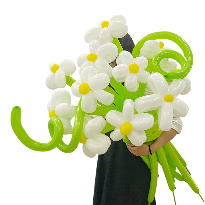 Flor de globo Día del maestro Decoración de globos Decoración Escena Atmósfera Accesorios fotográficos 1.8 Ramo largo Flores de bricolaje