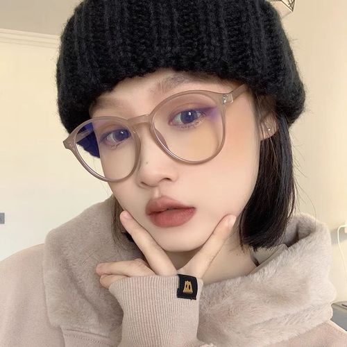 新款复古圆框防蓝光平光镜网红同款素颜神器男女同款学生眼镜框架