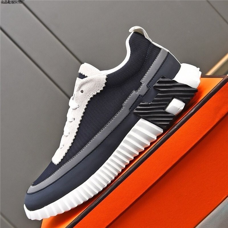 European High-End Men's Sneakers H-Shaped New Low-Top Simple Genuine Leather Breathable Trendy Color-Blocking Lace-Up Internet Celebrity Shoes European High-End Men's Sneakers H-Shaped New Low-Top Simple Genuine Leather Breathable Trendy Color-Blocking Lace-Up Internet Celebrity Shoes