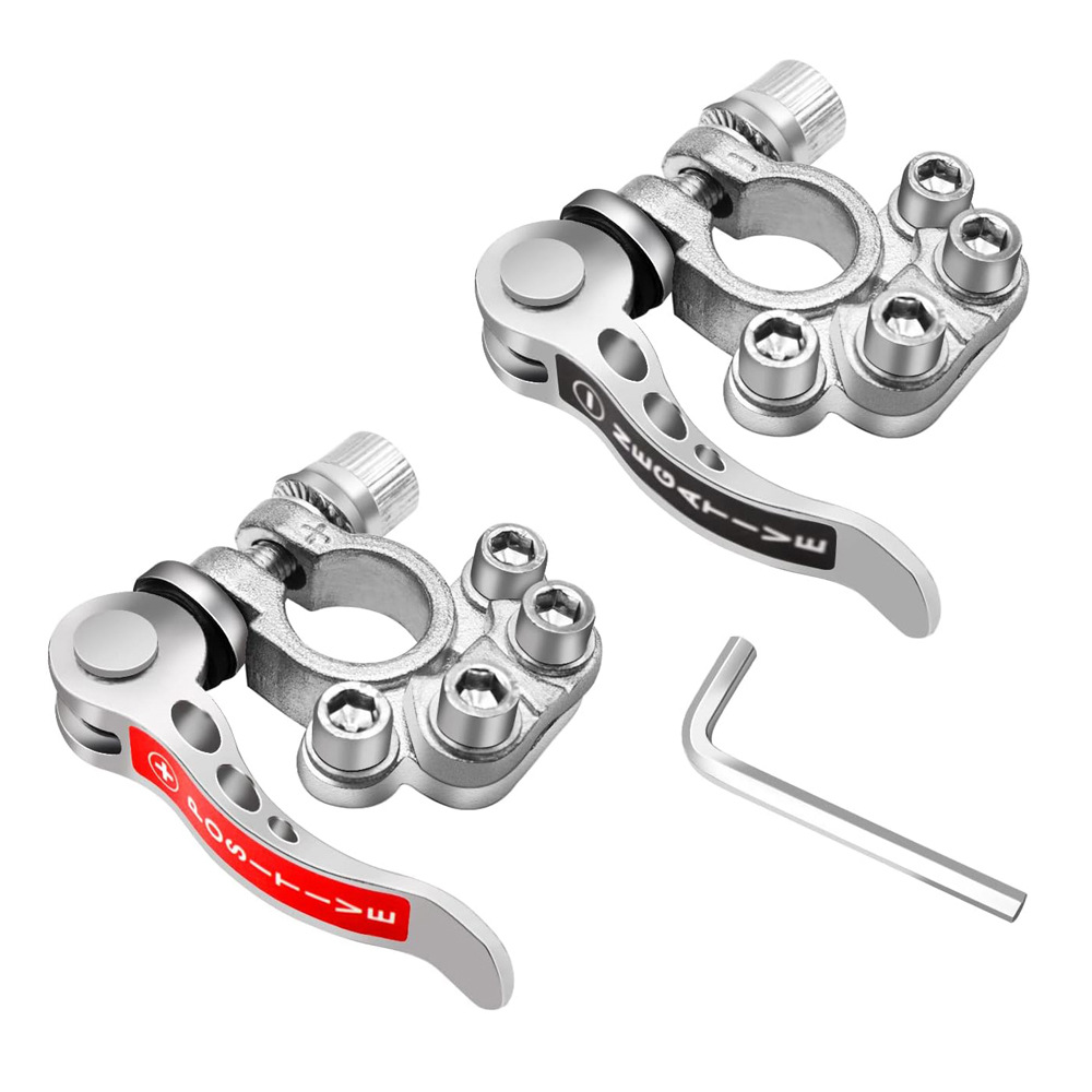 Car battery terminal 1-drag-4 wire clamps, battery quick break switch terminal, quick-release battery holder