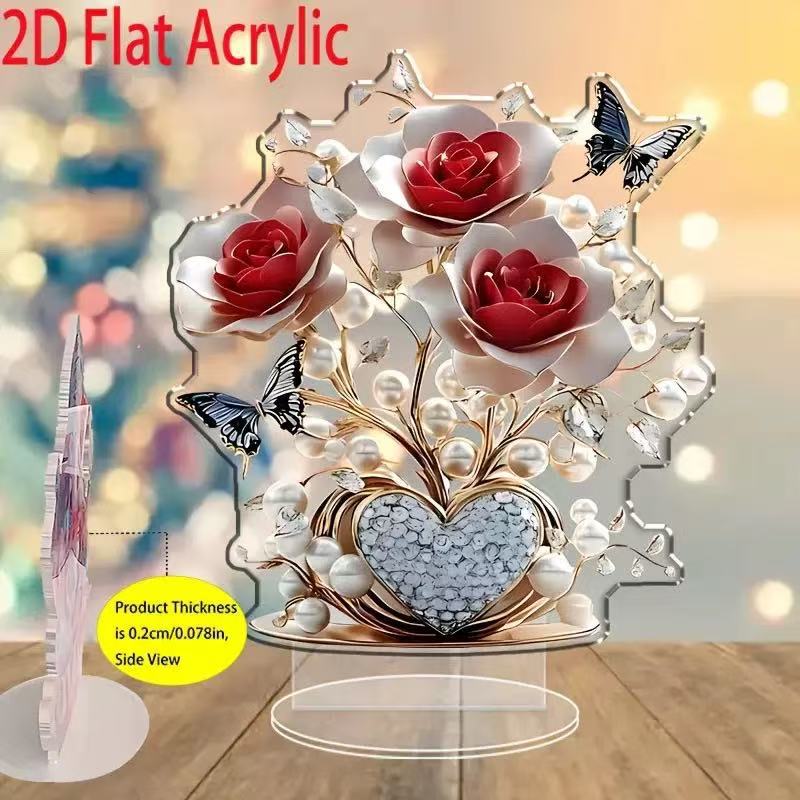 Colgante lujoso transfronterizo acrílico plano temático rosa decoración de entrada de la sala de estar ideal para las vacaciones