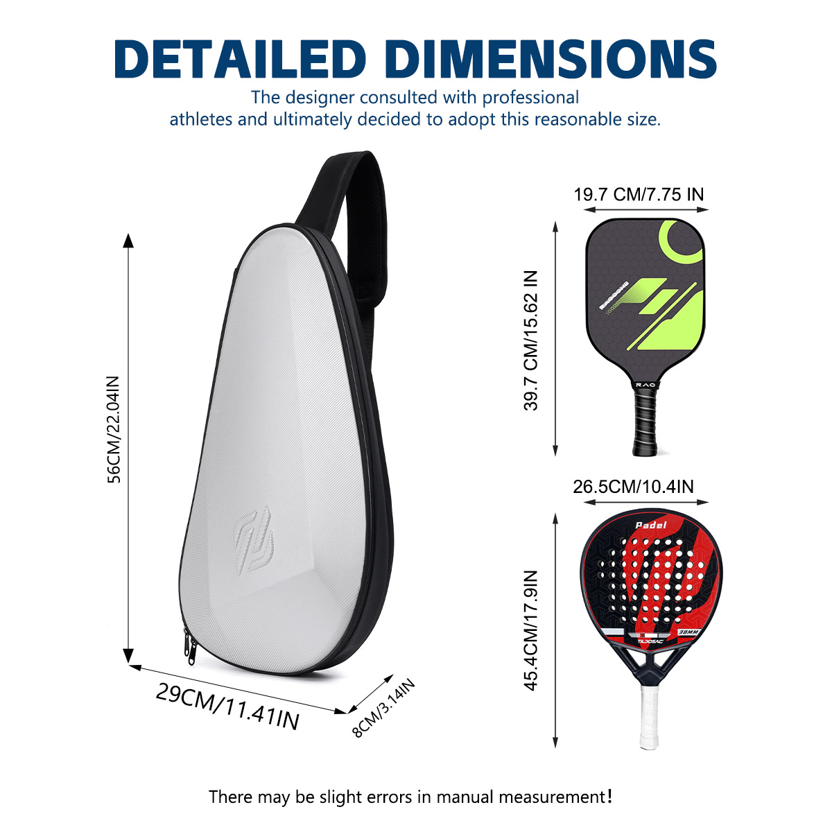 Hard-shell pickleball bag, badminton bag, tennis bag, large-capacity, multi-functional, outdoor, board-style tennis bag