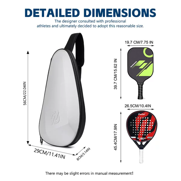 Hard-shell pickleball bag, badminton bag, tennis bag, large-capacity, multi-functional, outdoor, board-style tennis bag