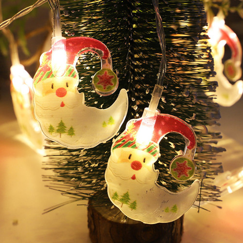 新款跨境led圣诞灯彩绘雪人氛围灯批发节日派对室内外装饰彩灯串