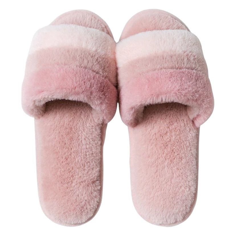 Зимние женские тапочки с открытым носком, мужские, новинка 2025 года, для дома, на толстой подошве, теплые, меховые, женские зимние