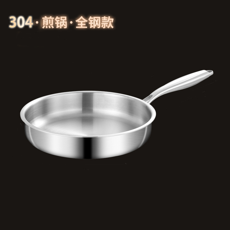 [뚜껑 없음] 20cm 측면이 있는 코팅되지 않은 논스틱 프라이팬