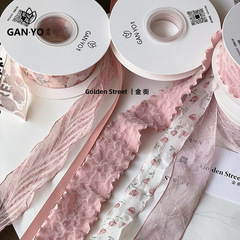 香港と韓国シリーズ韓国ファンリボン花花束包装リボンフラワーベーキングリボン手作り DIY 材料
