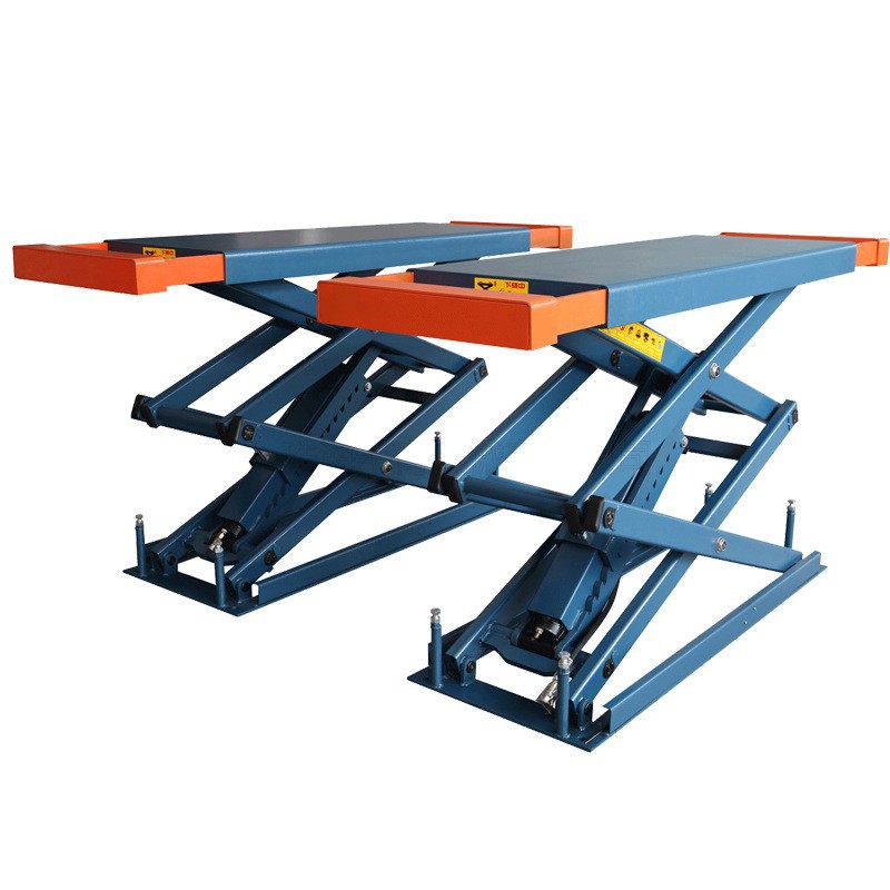 千育地藏小剪举升机3吨剪式子母升降QY-6105A小剪四轮定位举升机