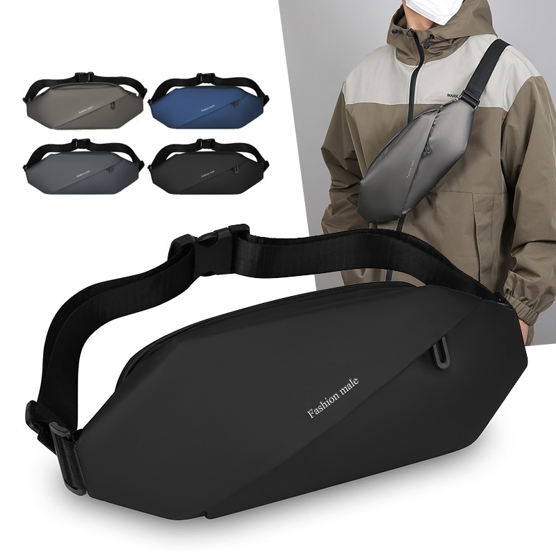 Cross-Border New Sports Cycling Fitness Mobile Phone Bag Korean Style Casual Multi-Functional Chest Bag High-End Men's Waist Bag