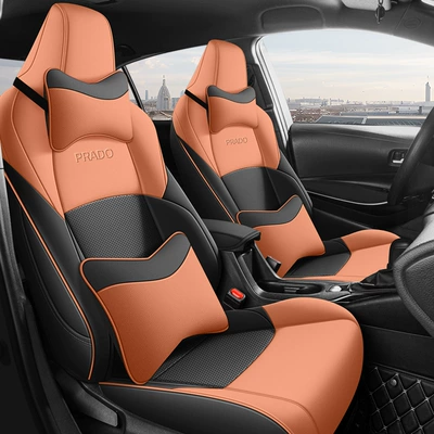 cushion four seasons universal seat — Modelə uyğun (Original) oturacaq örtükləri - black-to-orange-deluxe-edition-for-toyota-prado-toyota-prado