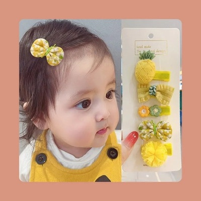 Baby girl hair clip does not hurt the hair. Infant and toddler all-inclusive cloth hair clip. Cute hair accessories. Children's bangs hair clip headband.