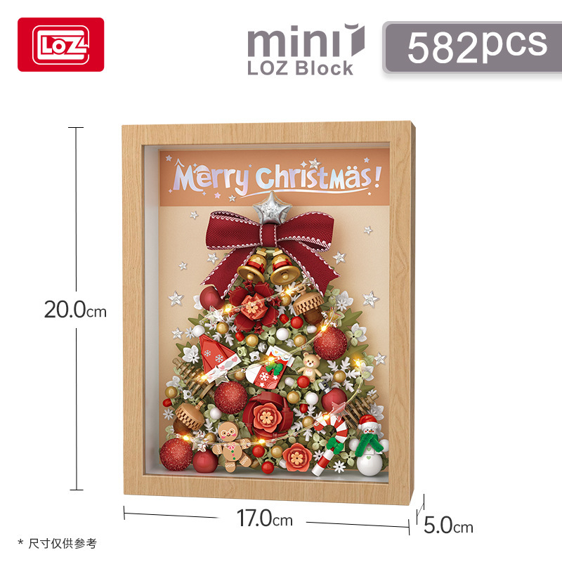 Juguetes para niños, bloques de construcción en línea, juguetes de Navidad, regalos, juguetes de Navidad, decoración, puzzle, ensamblaje