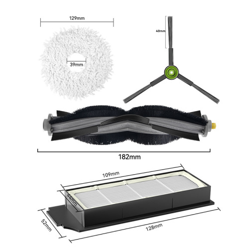 Applicable to Ecovacs sweeping robot accessories X1 omni turbo main brush side brush filter element rag cleaning liquid
