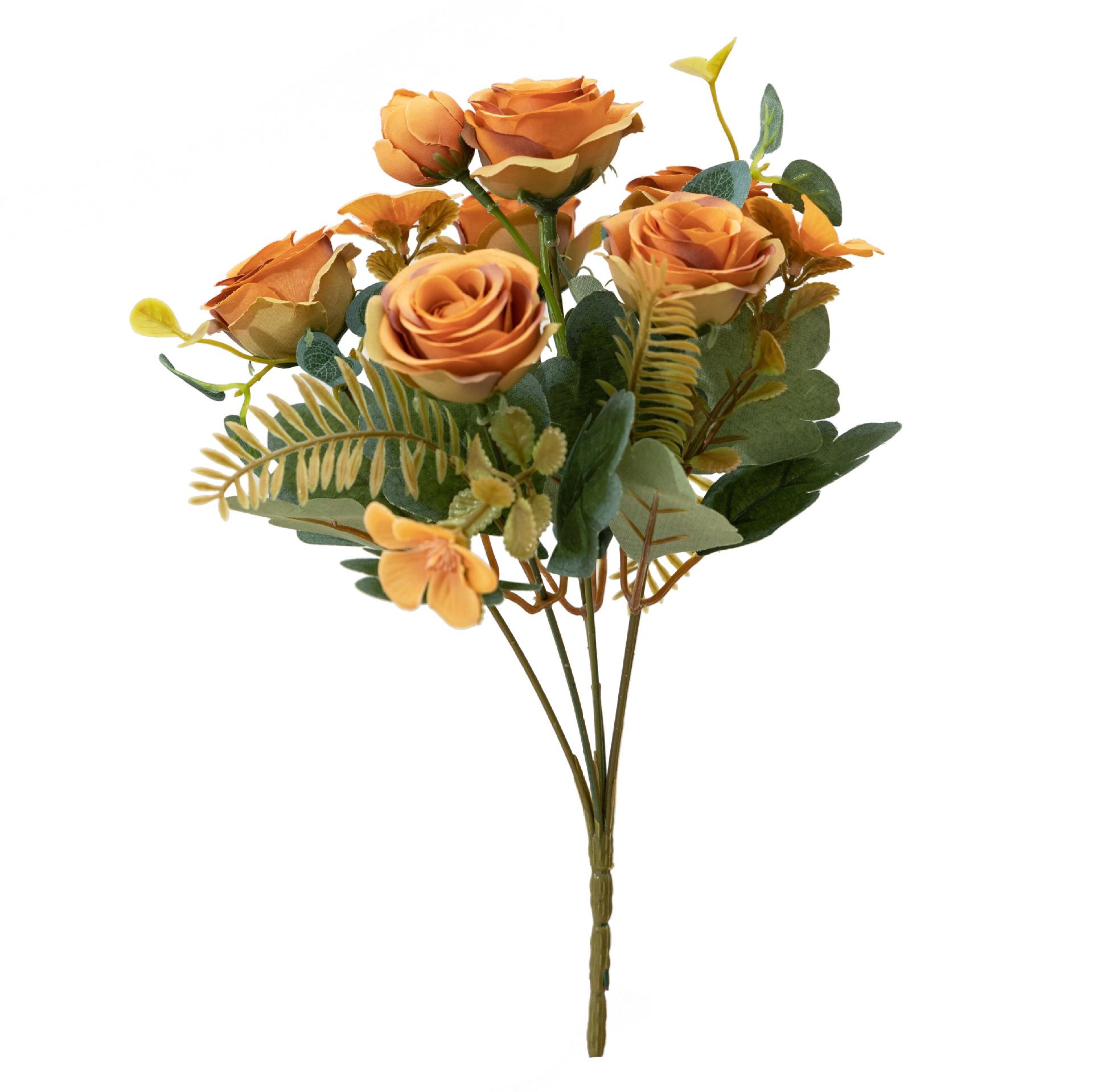 Suministro transfronterizo de otoño artificial Rosa ramo de flores artificiales sala de estar decoración de la boda artesanía flor falsa al por mayor